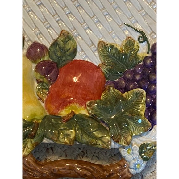 Style Eyes by Baum Bros. Cornucopia Collection Platter 10x20 Handle Fruit Servin - Picture 12 of 16
